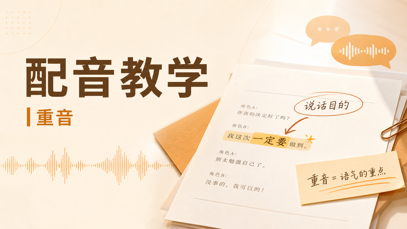 配音台词重音怎么找？先从“说话目的”开始