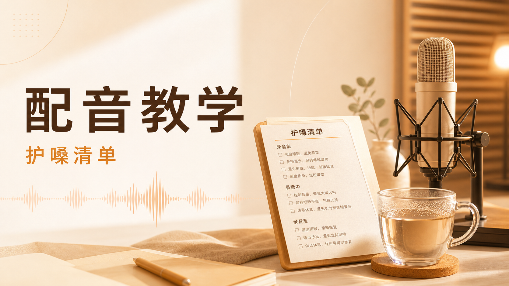 配音新手如何保护嗓子？录音前后都能用的护嗓清单